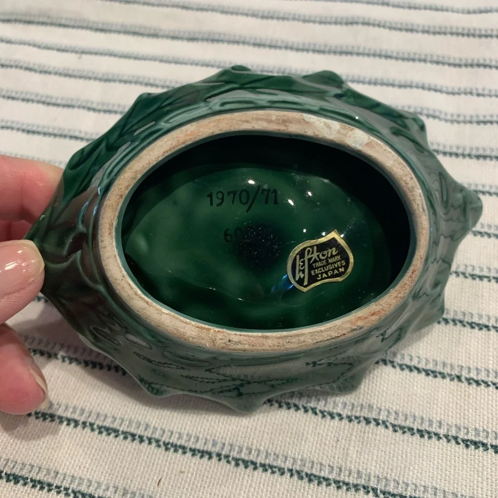 Vintage Lefton Holly Berry Candle Holder
